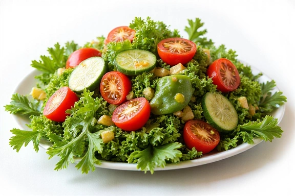 Immagine di un piatto di insalata colorato