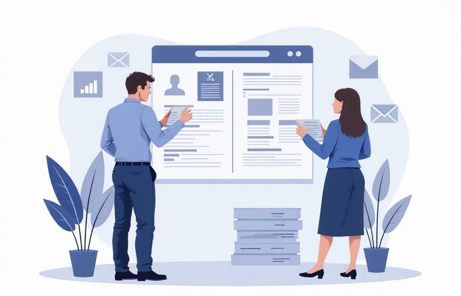 Immagine di una persona che consulta documenti legali o digitali, con un focus sulla lettura e la comprensione